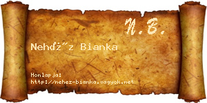 Nehéz Bianka névjegykártya
