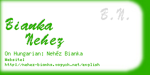 bianka nehez business card